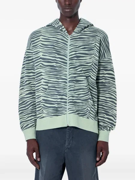 Hanorac cu glugă Visvim cu model zebră verde