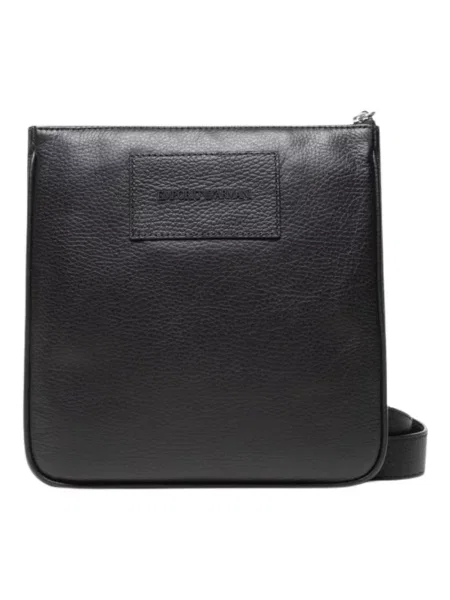 Torba crossbody Emporio Armani skórzana czarna