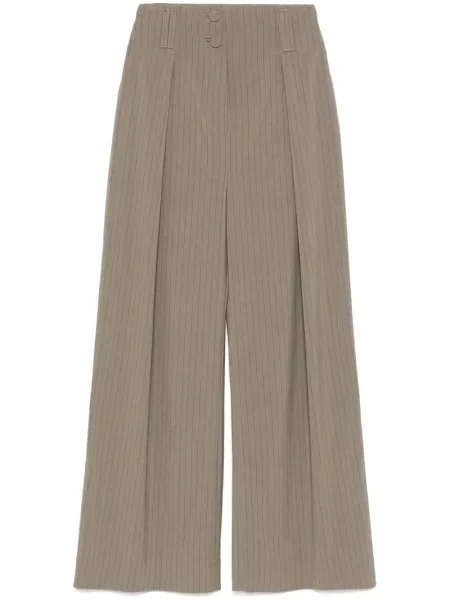 Pantaloni Mitiliane Couture cu dungi verde