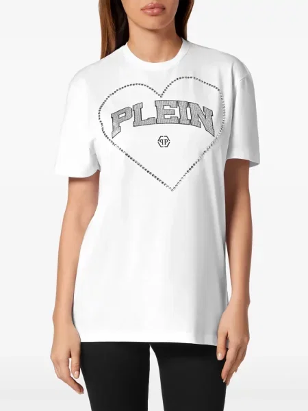Kalnų krištolas marškinėliai Philipp Plein balta