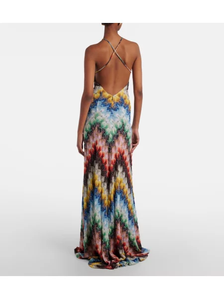 Rochie maxi Missoni cu spatele deschis