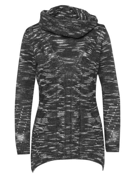 KOROSHI Pulover rjava / grafit bela