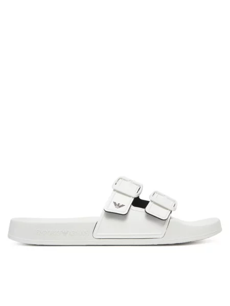 Klapki Emporio Armani białe