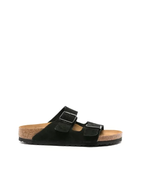 Klapki Birkenstock skórzane czarne