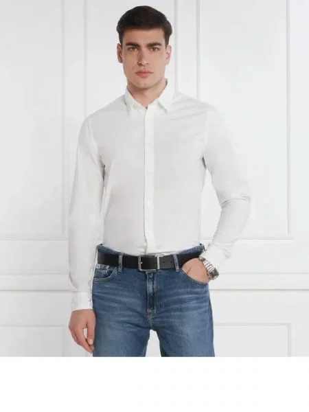 CALVIN KLEIN JEANS Cămașă | stretch alb