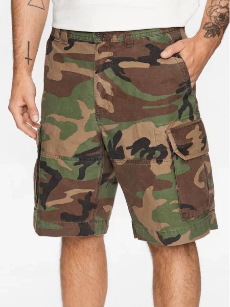 Kratke hlače iz tkanine Polo Ralph Lauren zelena