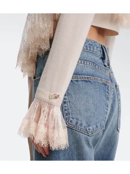 Cardigan Blumarine de lână alb