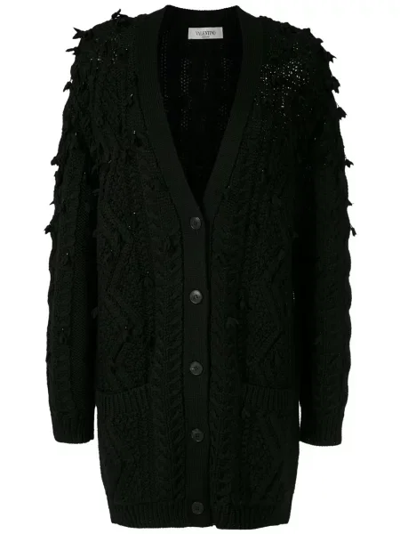 Cardigan Valentino Garavani tricotate negru