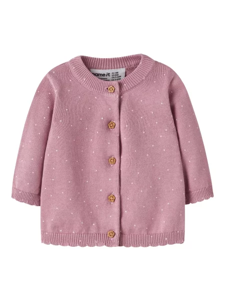 NAME IT Kardigan NBFLADOT lila / sivkasto mauve ljubičasta