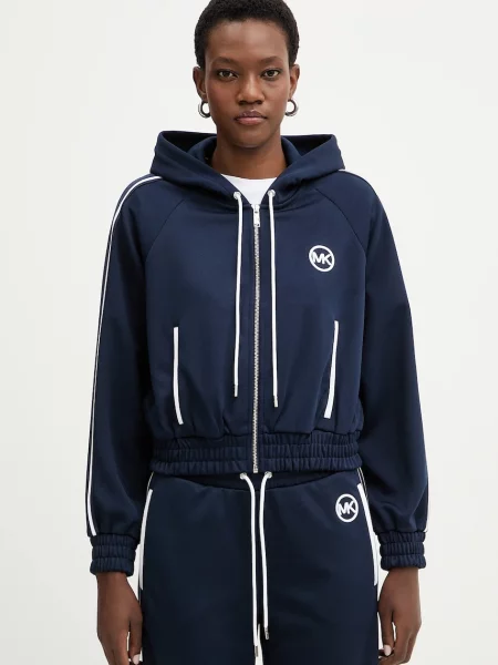MICHAEL Michael Kors bluză bleumarin cu glugă uni