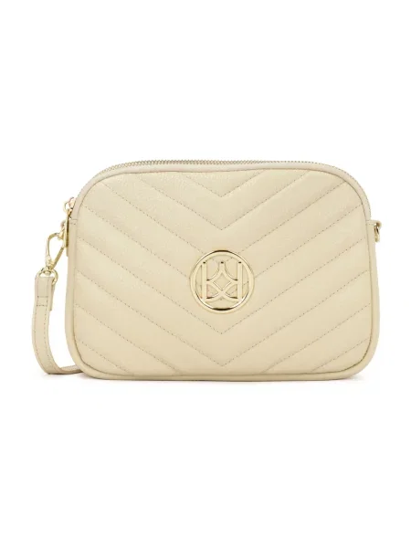 Torebka crossbody Kazar skórzana beżowa