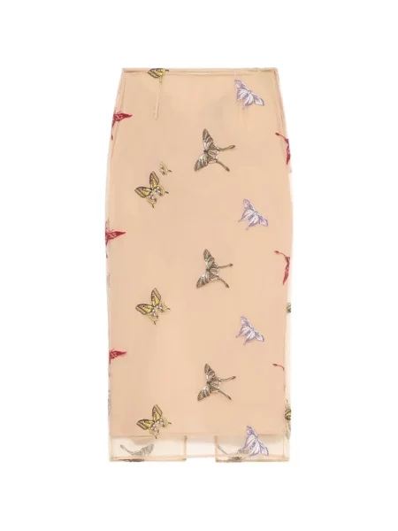 Fustă midi Blumarine cu aplicații până la genunchi