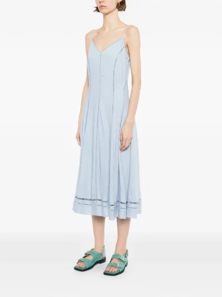 Rochie Karl Lagerfeld cu broderie de costum albastru