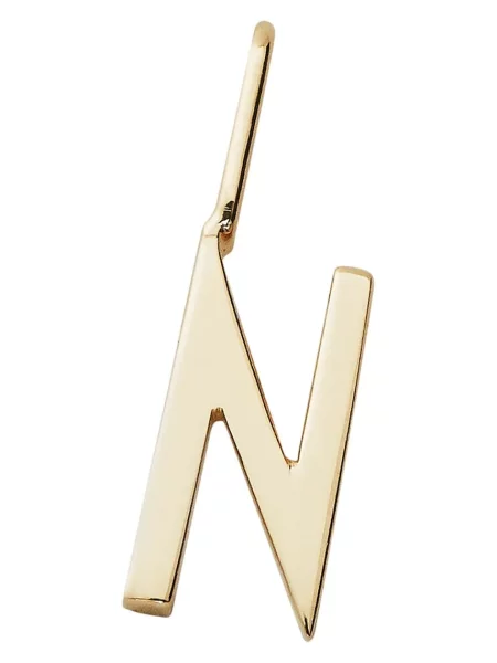 Позлатена сребърна висулка Design Letters