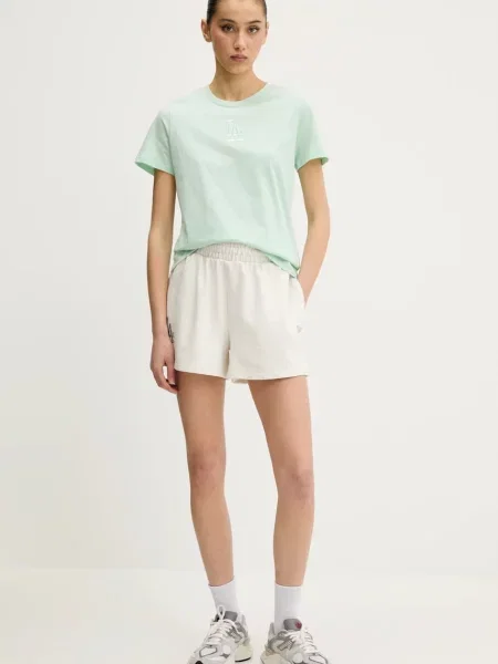 Шорти New Era меланж висока посадка бежевий