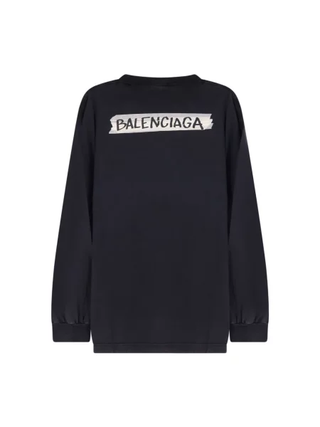 Długa bluza Balenciaga z długim rękawem czarna