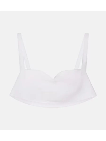 Top de mătase Prada de mătase alb