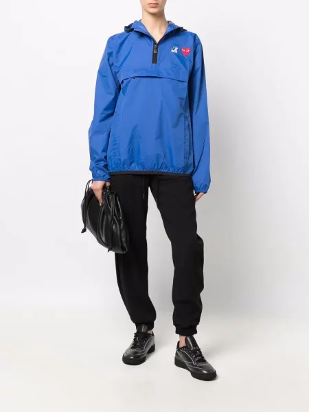 Bunda Comme Des Garçons Play s kapucí modrá