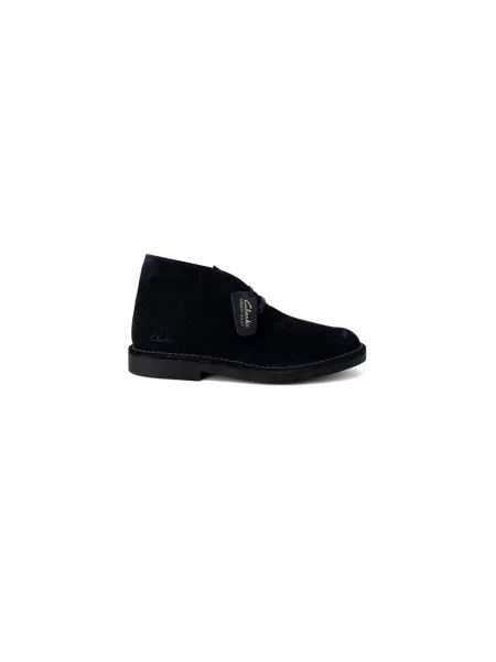 Trzewiki Clarks skórzane eleganckie niebieskie