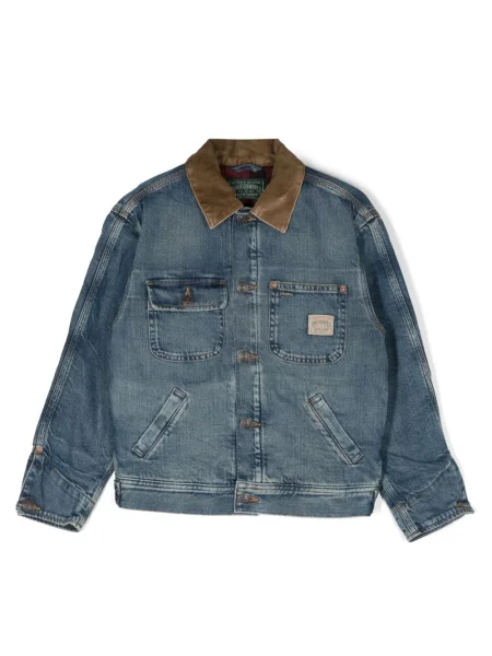 Kurtka jeansowa dziecięca Polo Ralph Lauren niebieska