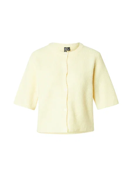 PIECES Geacă tricotată deschis galben