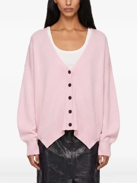 Cardigan Jil Sander cu decolteu în V roz