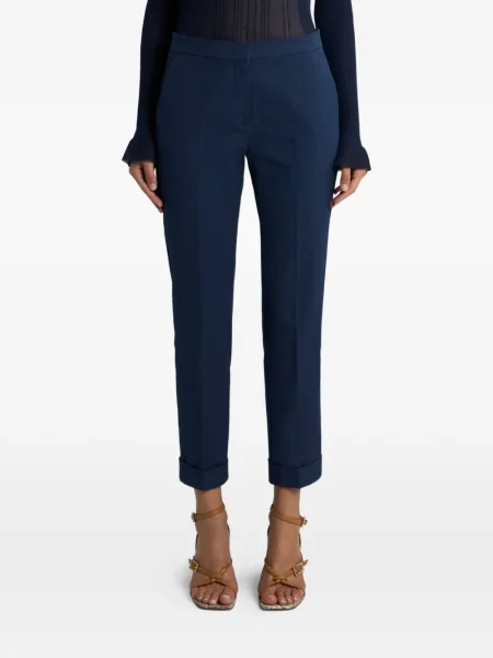 Cropp pantaloni Etro din jacard albastru
