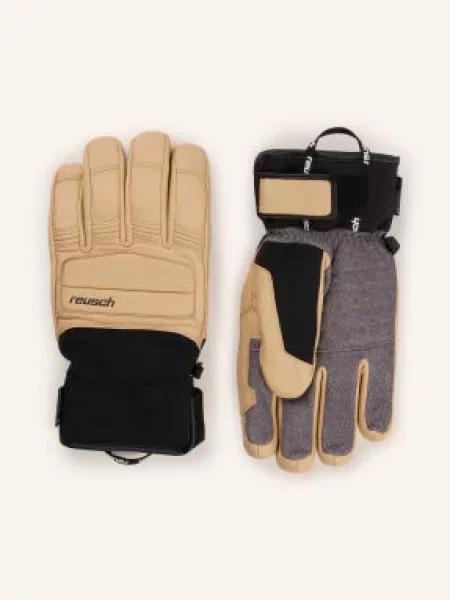 Reusch Rękawice Narciarskie Alpine Heritage beige czarne