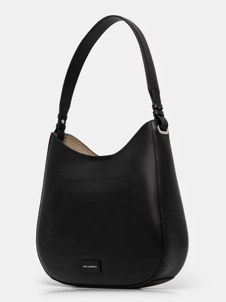 Geanta de piele Karl Lagerfeld negru