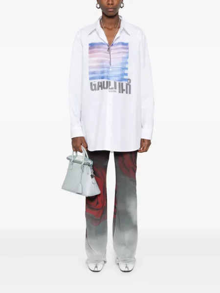 Cămașă Jean Paul Gaultier cu imagine alb