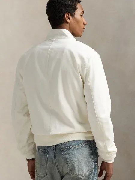 Wiatrówka o kroju regular fit ze stójką i wyhaftowanym logo Polo Ralph Lauren biała