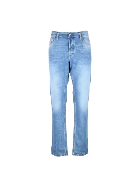 Jeansy straight leg Diesel niebieskie