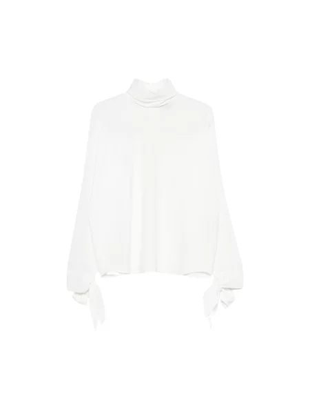 Bluzka Emporio Armani z kokardką biała