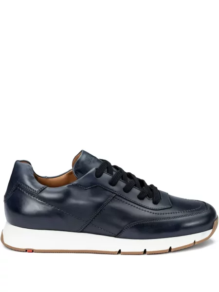 Sneakerși Lloyd cu șireturi din piele albastru