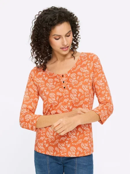 Heine Tricou ecru portocaliu