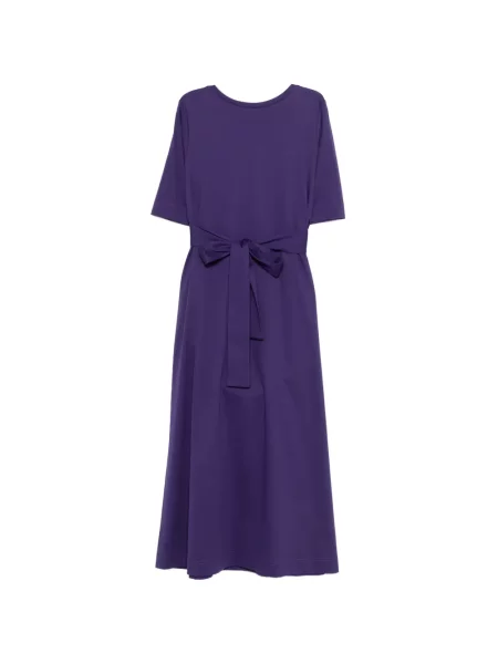 Sukienka midi Psophia do kolan wiązana garniturowa fioletowa