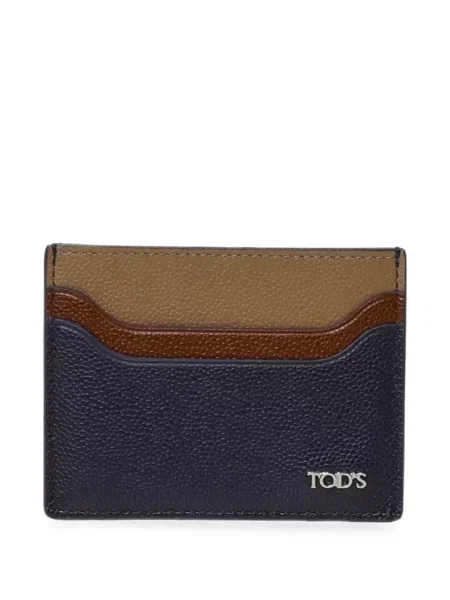 Portofel Tod's din piele cu autograf albastru