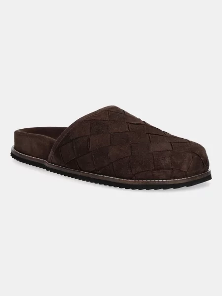 Замшевые тапочки Answear.lab коричневые