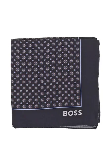 Raštuotas kaklaraištis Boss mėlyna