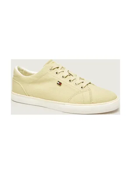 Pantofi Tommy Hilfiger din canvas bej