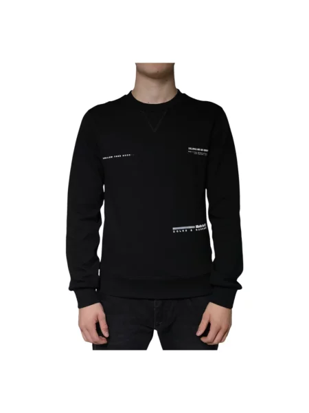 Bluza Dolce And Gabbana z nadrukiem z dekoltem w kształcie litery U czarna