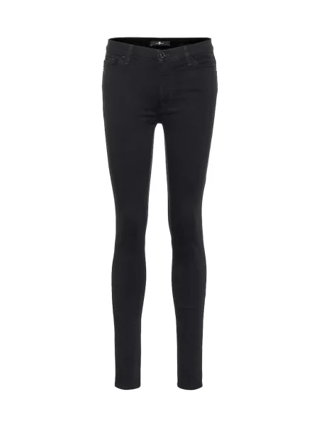 Jeansy skinny 7 For All Mankind z wysoką talią czarne