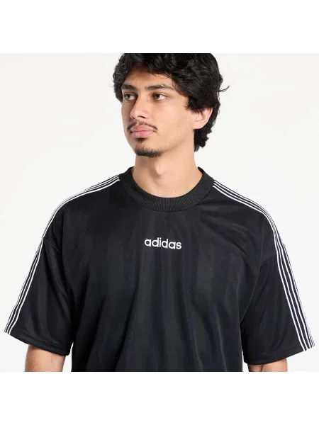 Ριγέ μπλούζα Adidas Originals από ζέρσεϋ μαύρο