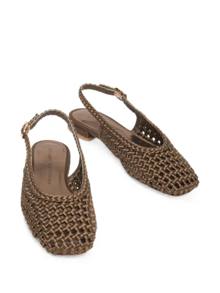 Pantofi cu toc Stuart Weitzman slingback maro