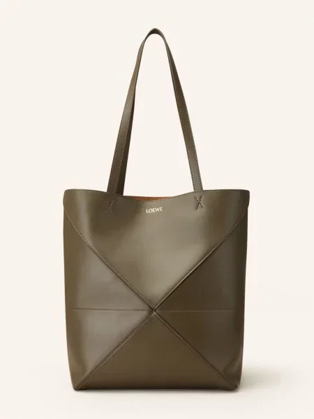 Loewe Torba Shopper Puzzle Fold gruen czarna