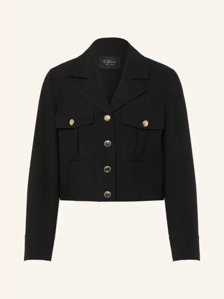 S.Oliver Black Label Bunda Hranatého Střihu černá