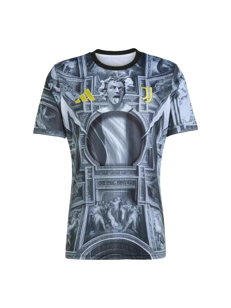 ADIDAS PERFORMANCE Funkční tričko Juventus Pre-Match žlutá / šedá černá