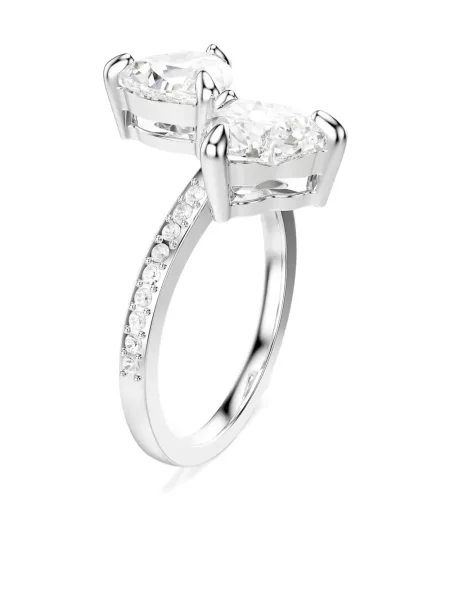 Inel Swarovski de cristal argintiu