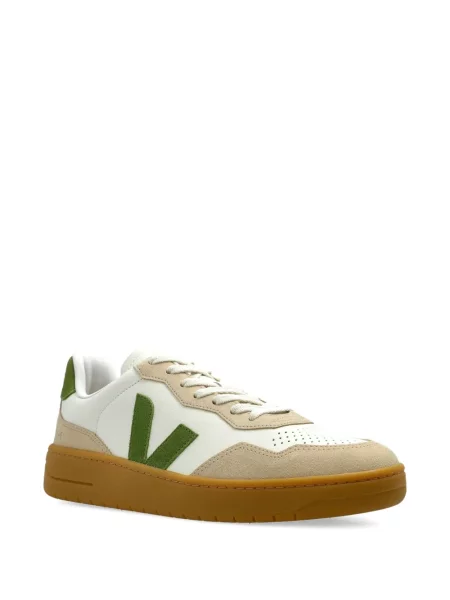 Sneakerși Veja din piele de căprioară alb