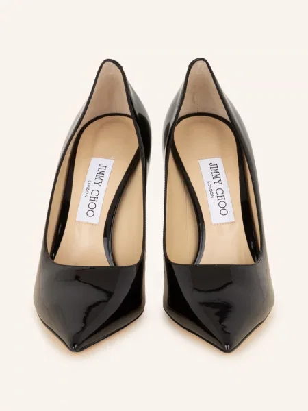 Jimmy Choo Czółenka Lakierowane Love schwarz beżowa